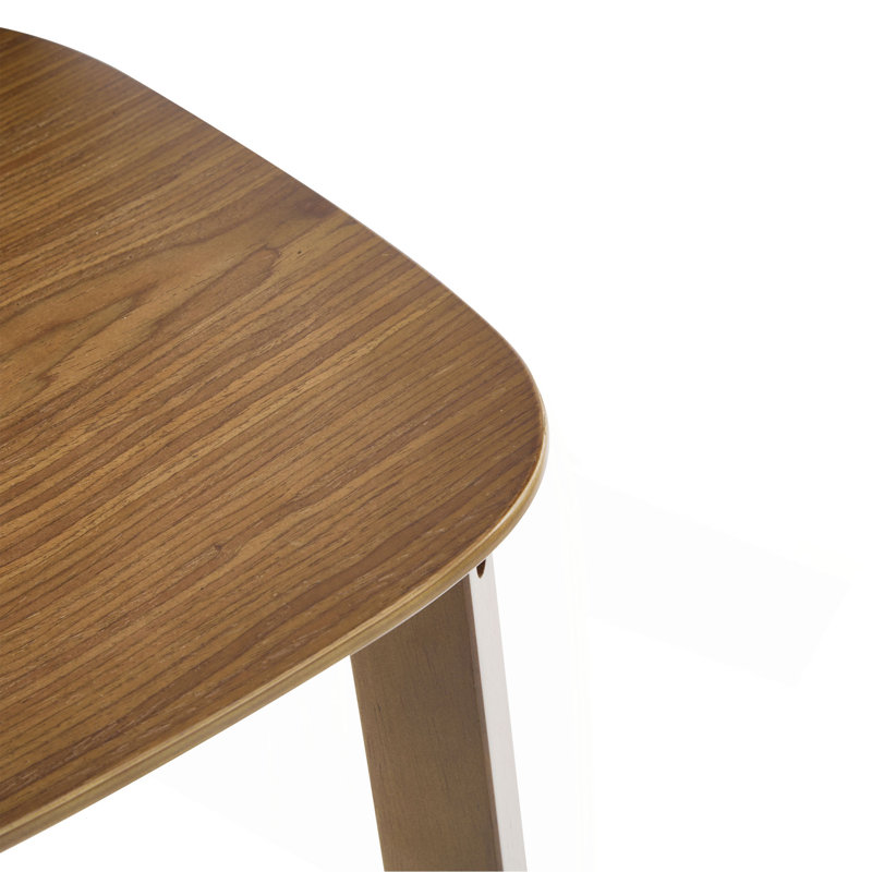 Tabouret de bar d'intérieur en bois Pari, finition noyer, ensemble de 2