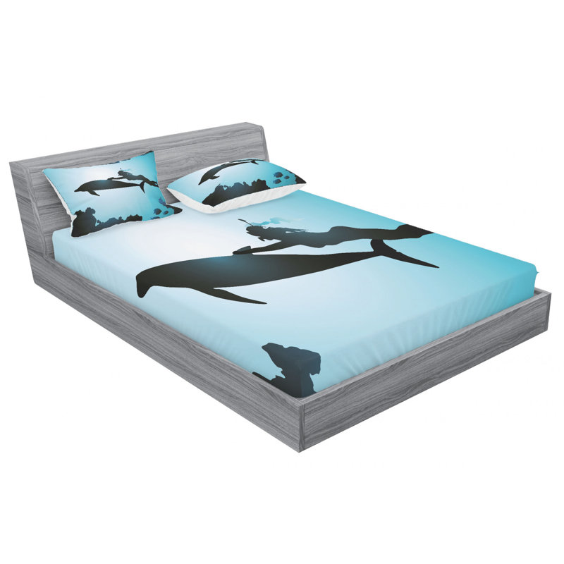 Microfiber Sheet Set, Queen Sheet Set with Fitted Sheet