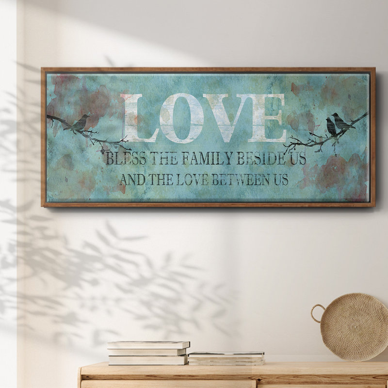 Amour entre nous - toile encadrée, H 12 po x l 30 po