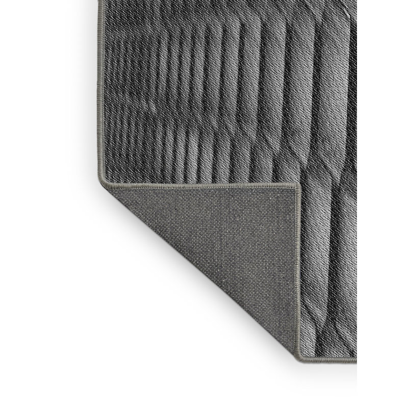 Tapis zone grise à motifs Cerimi, Rectangle 5 pi x 7 pi