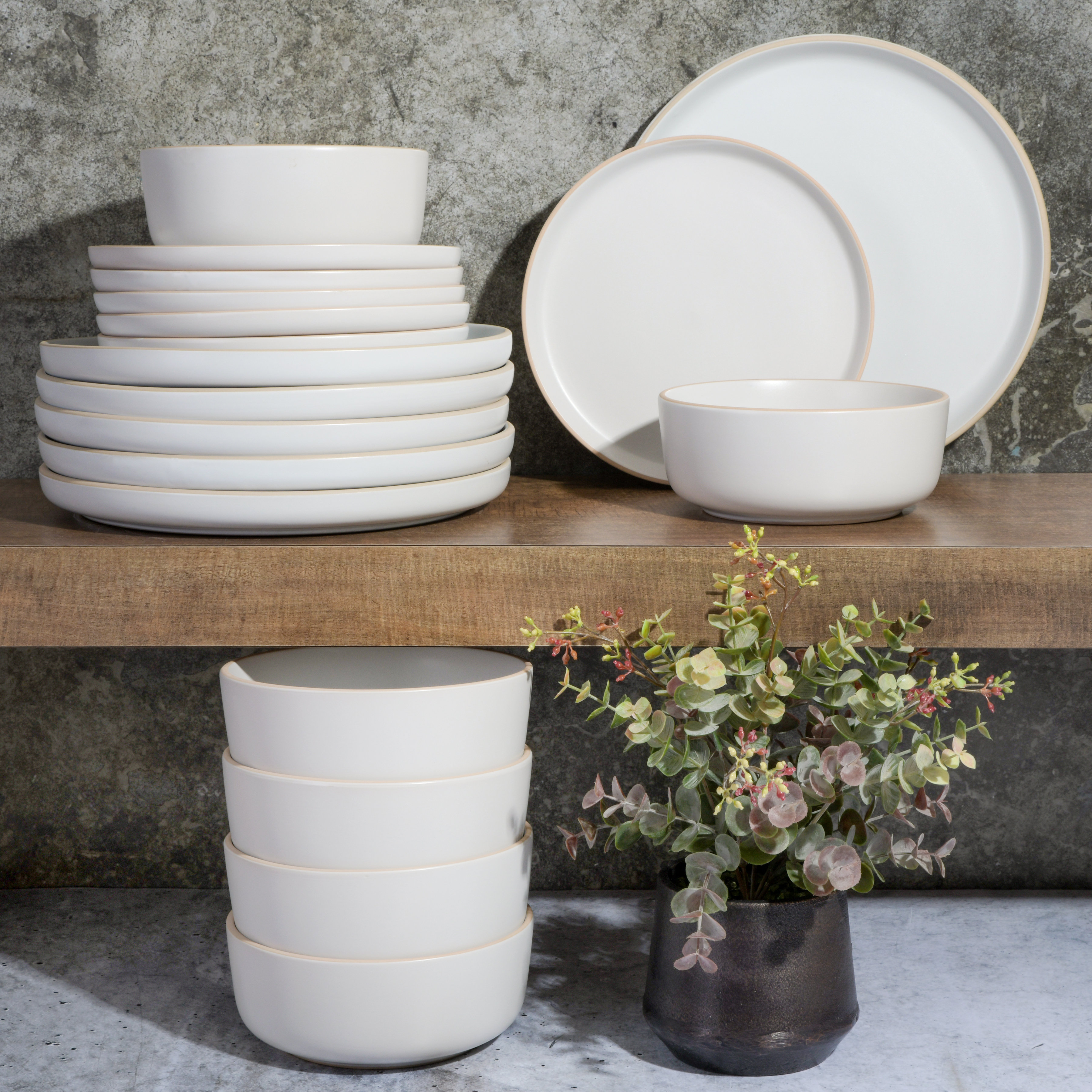 Gibson Soho Lounge Matte 18 Piece Dinnerware Set, Service for 6 & Reviews | Wayfair