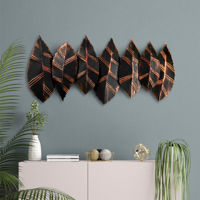 Accessoire mural en métal fait à la main, 20,5 po x 44,9 po | 100% métal, épaisseur: 0,06 pouce | Conception unique peinte à la main, parfaite pour la décoration intérieure, ajoutant style et caractère à n'importe quelle pièce | Fixation murale 