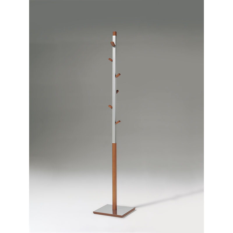 Belgica Freestanding 6 - Hook Coat Rack, Cherry