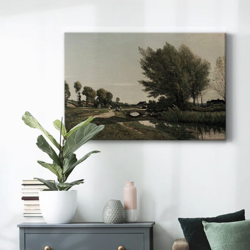 Paysage rétro-CDLXVII, H 41 po x l 61 po x P 2 po, Toile tendue