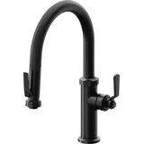 Pull-Down Kitchen Faucet With Squeeze Sprayer - Low Arc Spout