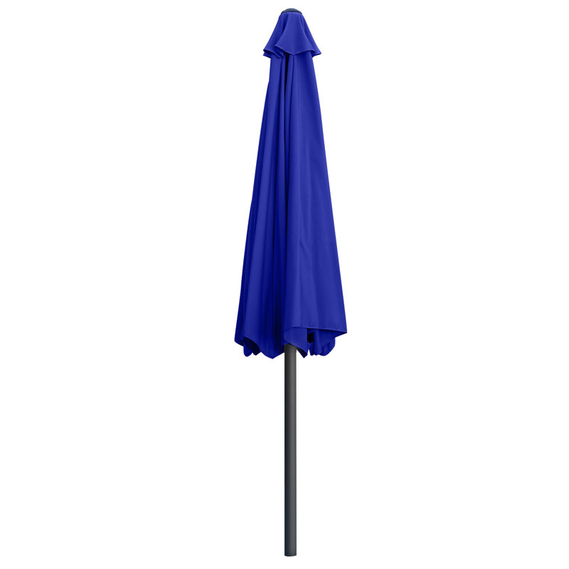 Parasol de marché Miqdad, Bleu, H 96,4 po x l 118,1 po x P 118,1 po