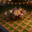 Carreaux de terrasse en gazon artificiel et en bois d'acacia (paquet de 30, 12 po x 12 po) - Planchers hybrides intérieur / extérieur pour patio, balcon et pelouse - Installation facile par encliquetage, sans outils, toutes saisons et animaux de compagnie