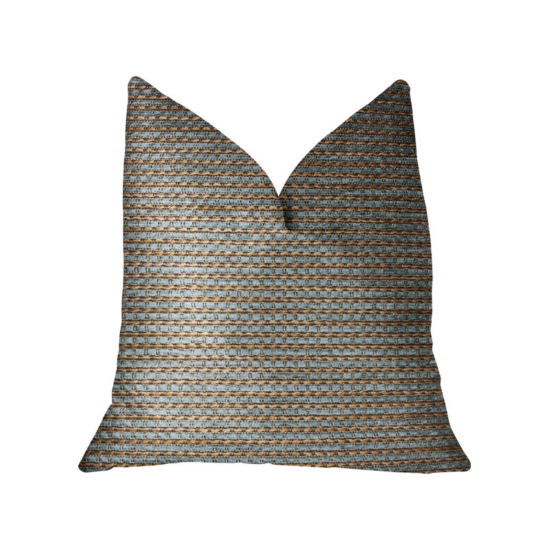 Coussin de luxe Jade Jesper, Vert / beige, 12 po x 20 po, Coussin lombaire