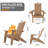Caddo Outdoor Adirondack Chair With Table-99681001