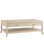 Velora 51" Wide White Oak Finish Modern Organic Design Cocktail Table