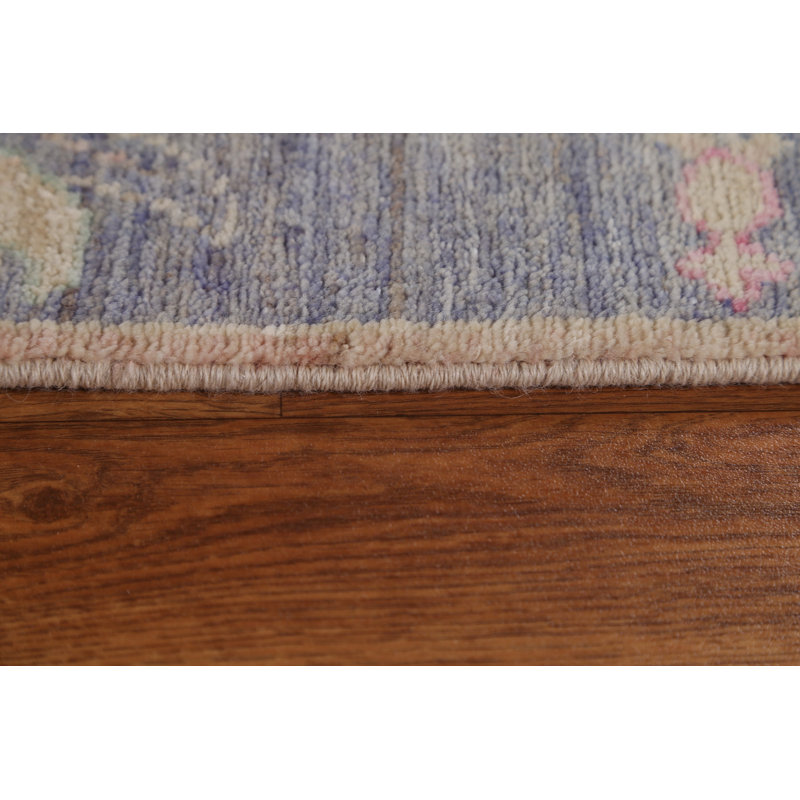 Tapis de style oriental végétal noué à la main 5 x 7 Art Deco