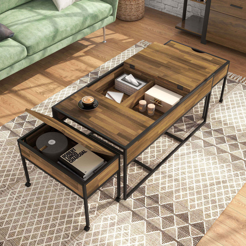 Tables gigognes 3 pièces à structure en acier 16,5 po