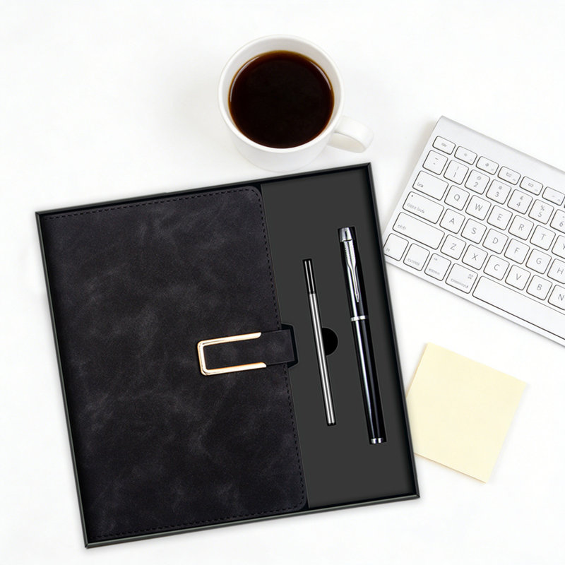 Cahier de réunion pour ordinateur portable, Noir