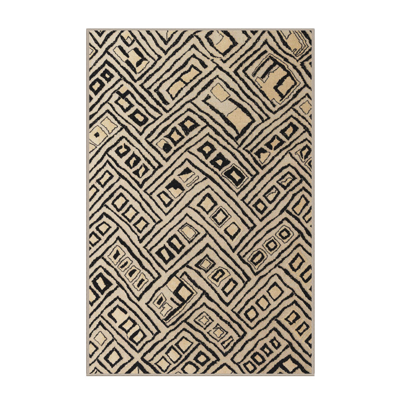 Abstract Indoor Rug, Rectangle 2' x 3'
