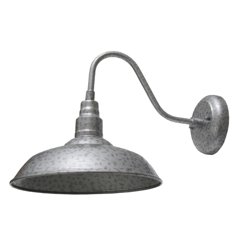 Luminaire de grange d'extérieur 15 po Ellesef, Galvanisé