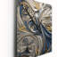 Horloge murale Fractal Whirl in Retro Gold and White III - Fractals-99634553