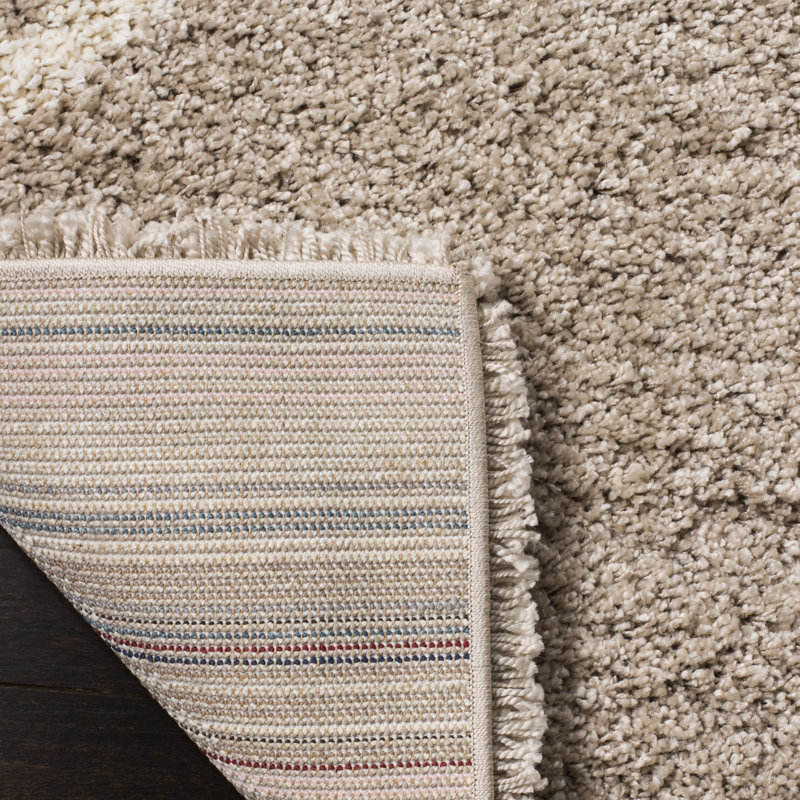 Hampstead Hudson Shag Performance Geometric Rug, Square 3'