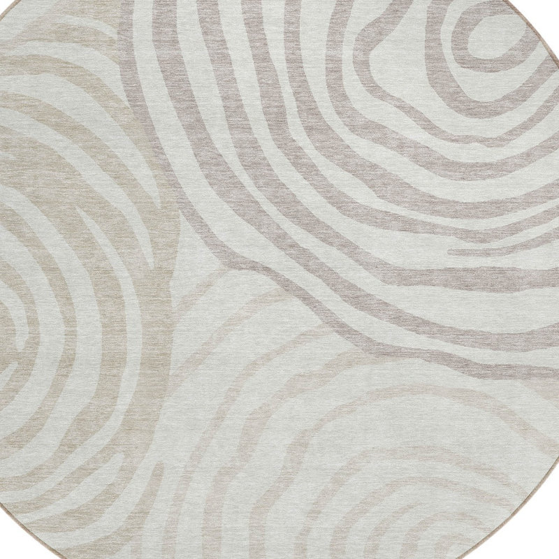 Tapis beige rond 8 po