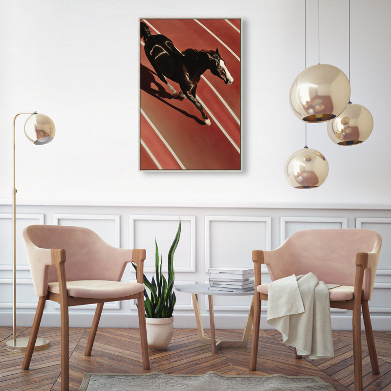 Velocity Vector Print by Oliver Gal, 21"H x 31"W, Silver Floater Frame