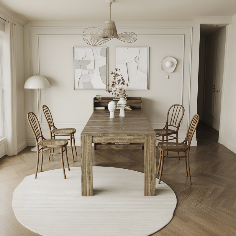Modern Extendable Dining Table With Storage