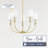 Billet 5-Light Chandelier with Fabric Shades-100090070