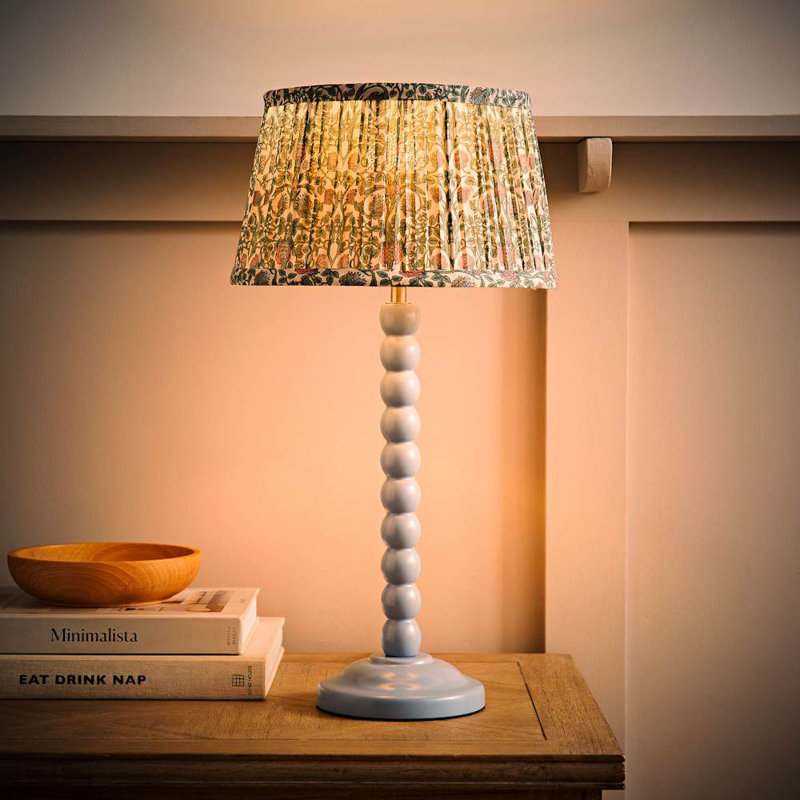 Sanon Wood Table Lamp, Blue