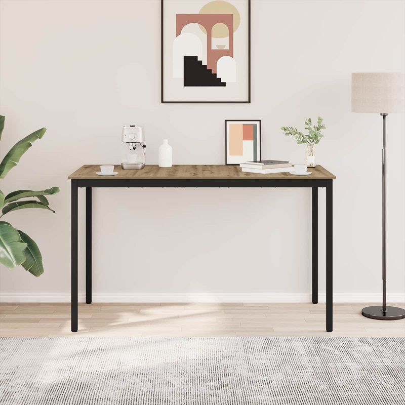 Standing Bar Table Engineered Wood, Light Brown, 105cmH x 180cmL x 90cmW