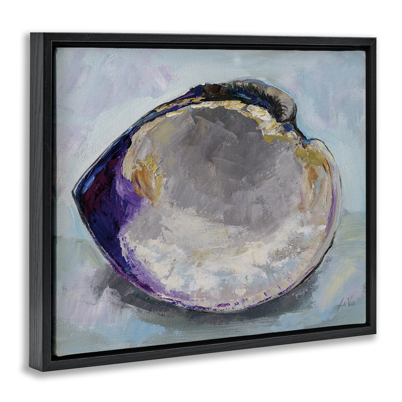 «Baby Clam Shell» par Jeanette Vertentes, Cadre flottant noir de jais, H 16 po x l 20 po