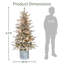 Sapin de Noël arctique en pot 4,5 pi avec 70 lumières claires, 419 branches de neige floquées réalistes, arbres artificiels faciles à installer avec support robuste