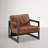 Tufted Full Grain Genuine Leather Accent Lounge Chair-290590094