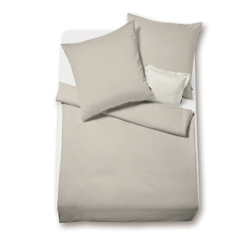 Rio 150 TC Duvet Cover Set, 155 x 200cm Duvet Cover + 1 Pillowcase, Stone