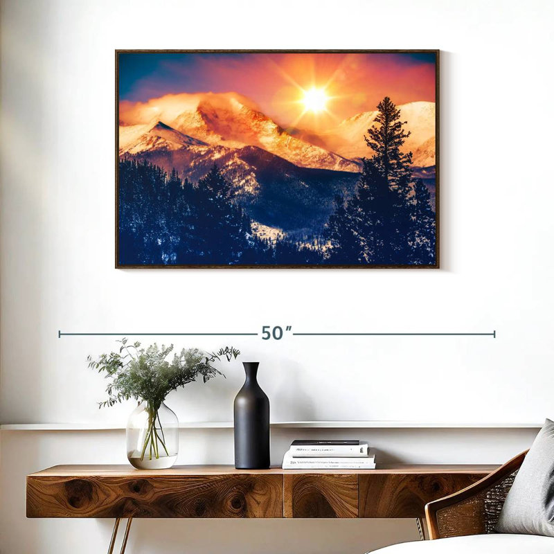Colorado, 37 po x 25 po, Cadre flottant noyer