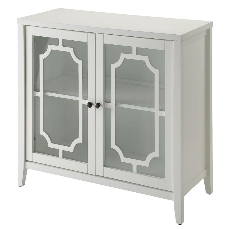 White Console Table With 2 Doors