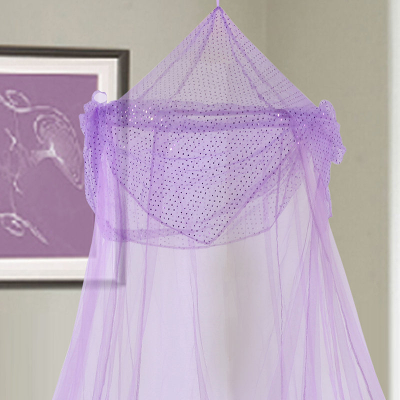  Lit à baldaquin pliable pour enfants, Mauve