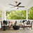 Vaczon 48" Modern Smart Dimmable Ceiling Fan with 3CCT LED Lights, 6-Speed Reversible DC Motor, Timer, Remote and App Control-2031037055
