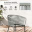 6 - Person Acacia Patio Dining Set with Rectangular Table , Cushions Included