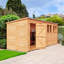 Garden Value with Windows 16 ft. W x 6 ft. D Wood Overlap Pent Storage Shed