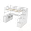 Lit mezzanine simple avec 7 tiroirs, 2 tablettes et bureau-1345510739