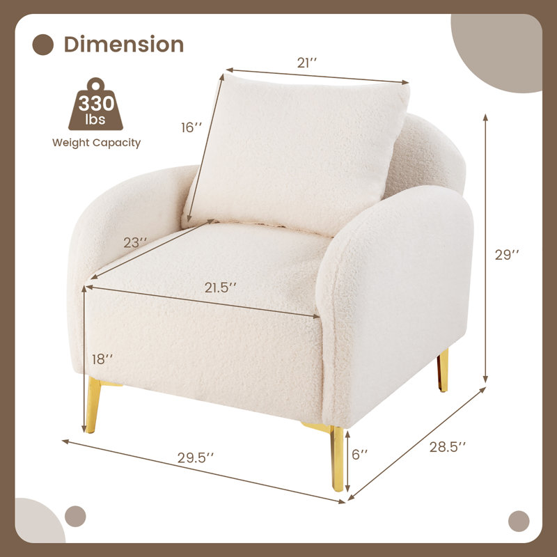 Fauteuil de 29,5 po de largeur Soobin