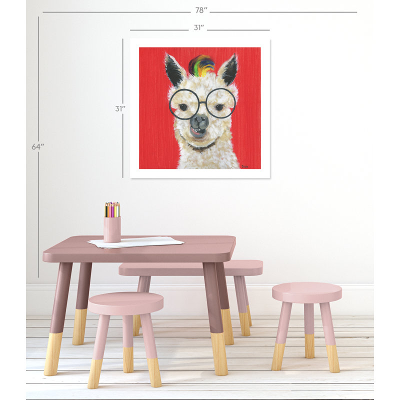 «Rolled Llama Rockstar», impression sur papier, H 31 po x l 31 po x P 1 po