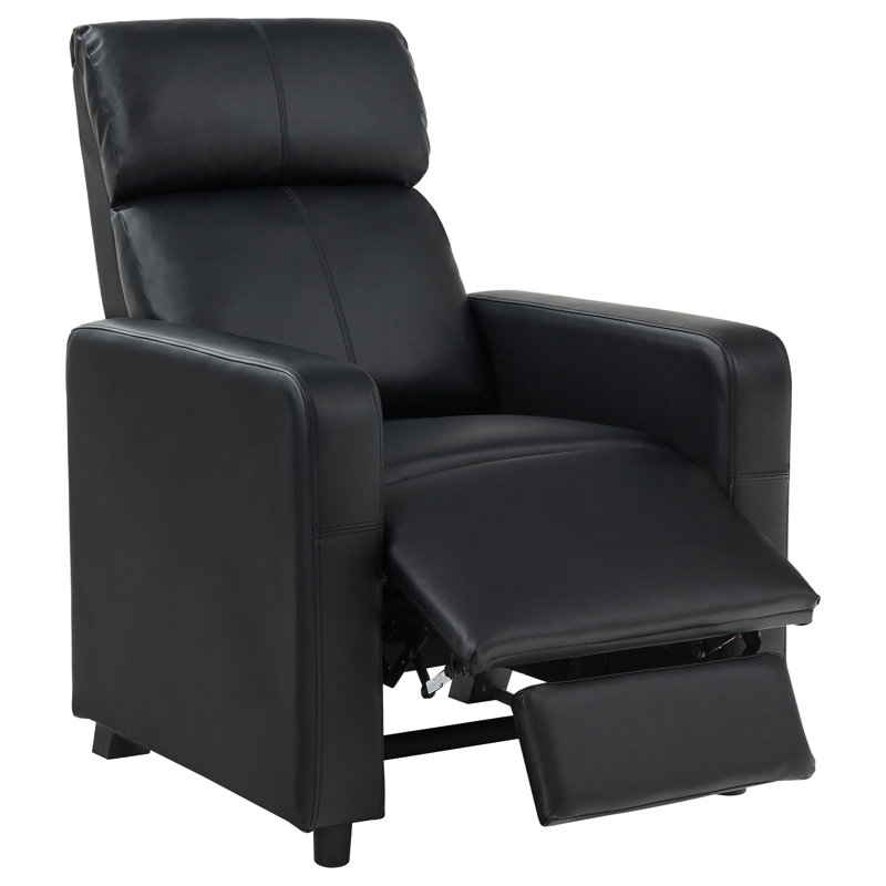 Holbert Home Theatre Push Back Recliner Black