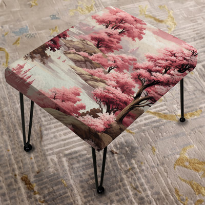 Toile Tales Victorian Castle Pattern - Floral Rectangle Ottoman