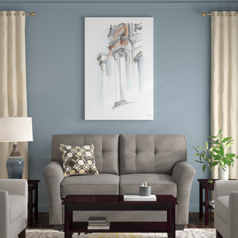 European Watercolor Sketches IV 1 Piece Painting on Canvas, 122cm H x 81cm W, Wrapped Canvas