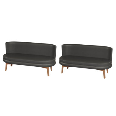 Banc rembourré en similicuir Casual