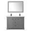 Meuble-lavabo double autoportant 48 po avec plateau en quartz et miroir Avery-98211099-98211100-98211105
