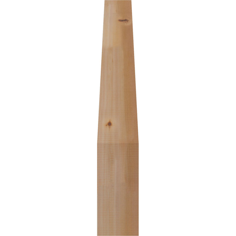 Attelle de genou Funston, Cèdre rouge, Lisse, H 38 po x l 5,5 po x P 26 po