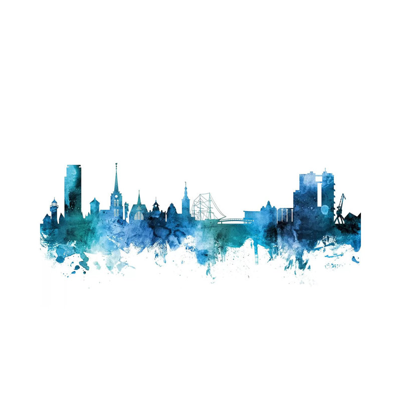 Halmstad, Sweden Skyline by Michael Tompsett - Wrapped Canvas Gallery-Wrapped Canvas Giclée