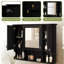 Armoire de rangement murale moderne avec tablettes ouvertes-1871662088
