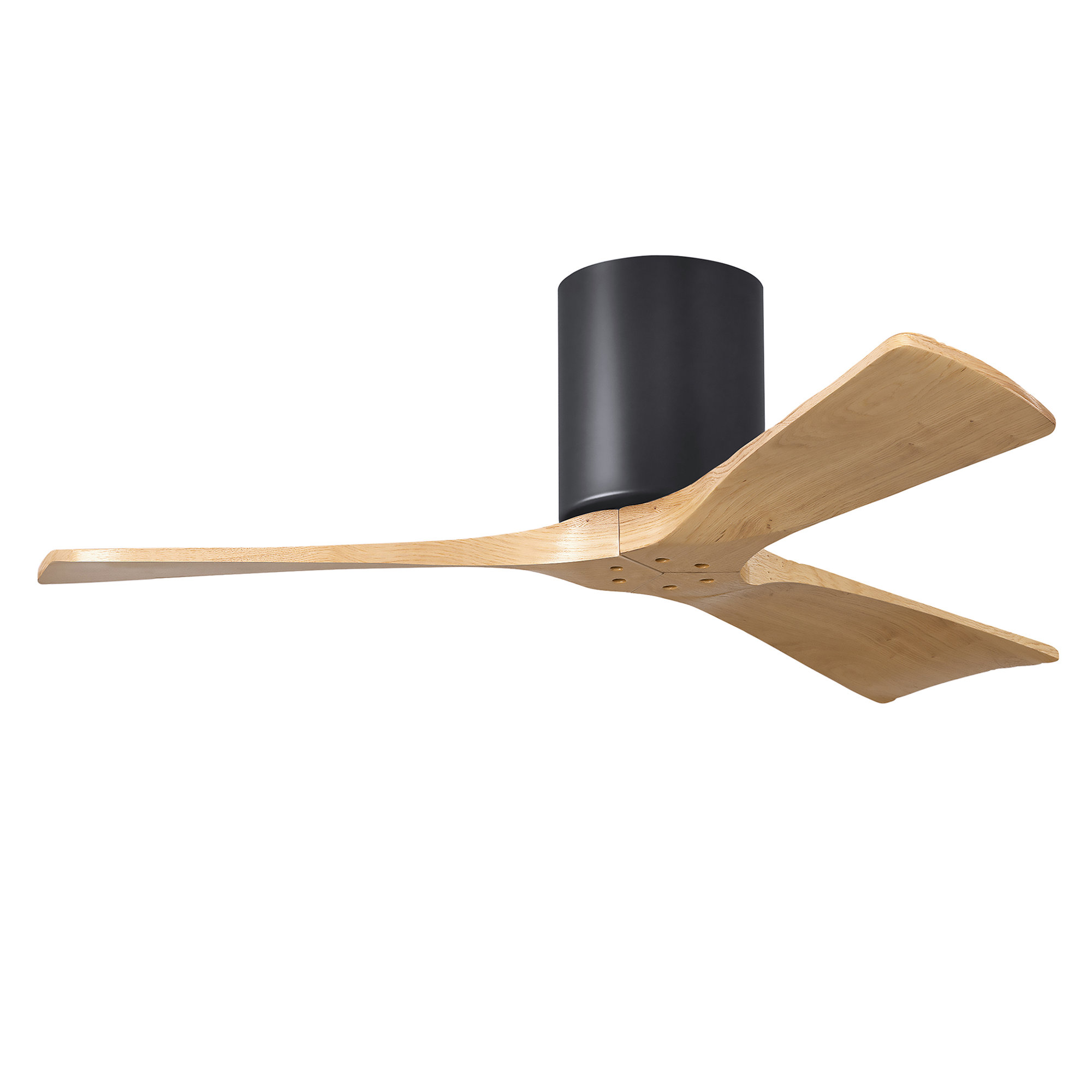 Olivier 3 Blade Ceiling Fan, Light Maple Tone, 42", Matte Black