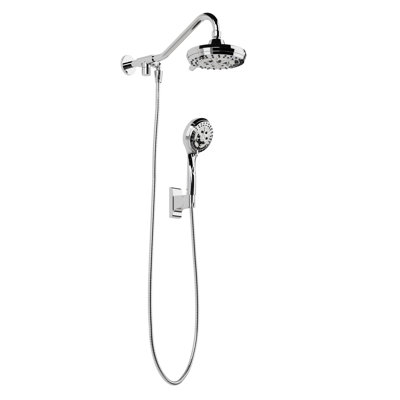 Système de douche sans perçage Oasis 8 po avec pomme de douche multifonctionnelle et douche à main 1,8 gal / min